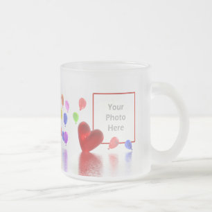 Tasse Givré Célébration de jour de Valentines (cadre de phot