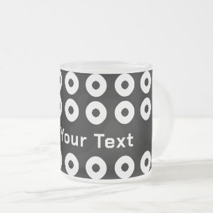 Tasse Givré Cercles noirs et blancs personnalisables Verre giv