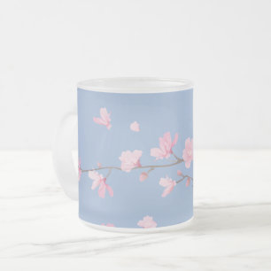 Tasse Givré Cerisiers en fleurs - Bleu de sérénité