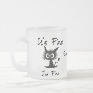 Tasse Givré C'est Bien Je vais Bien" Drôle Sarcastique Chat No