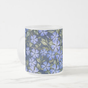 Tasse Givré Charmantes fleurs de pervenche dispersées bleu pro