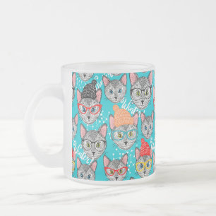 Tasse Givré Chat dans le casquette