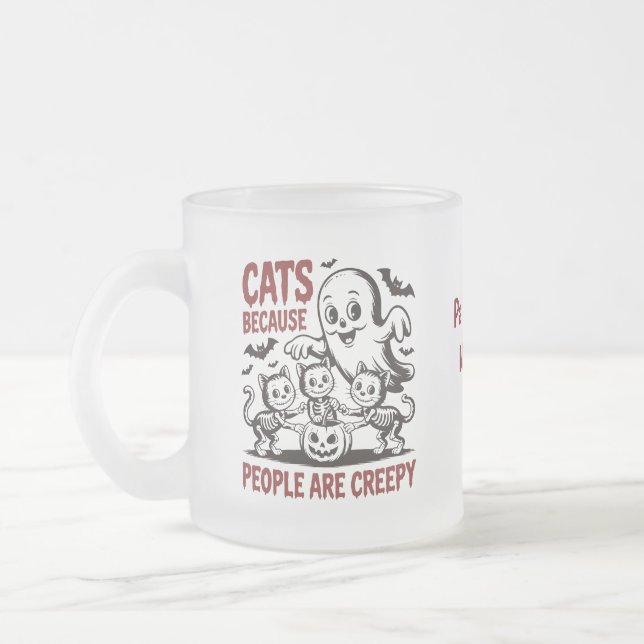 Tasse Givré Chat d'Halloween sur mesure (Gauche)