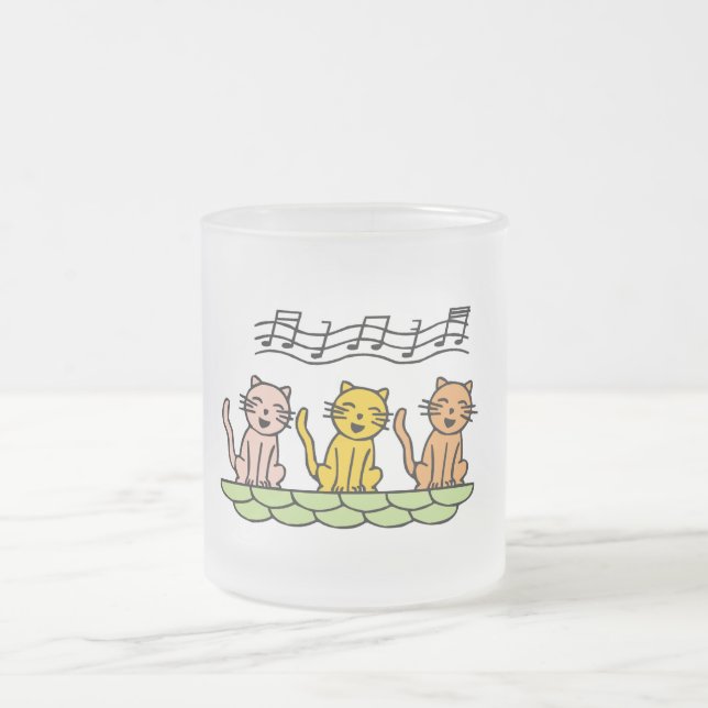 Tasse Givré Chats de chant T-shirts et cadeaux (Centre)