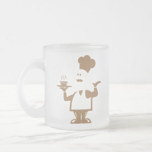 Tasse Givré Chef tenant un bol de soupe