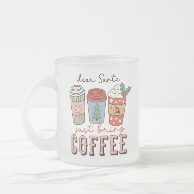 Tasse Givré Cher Père Noël vient d'apporter du café Noël (Gauche)