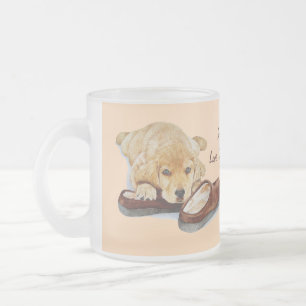 Tasse Givré chien de chiot très mignon golden retriever