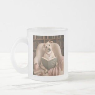 Tasse Givré Chien de lecture mignon Illustration de bibliothèq