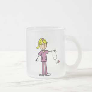 Tasse Givré Chiffre femelle blond infirmière de bâton