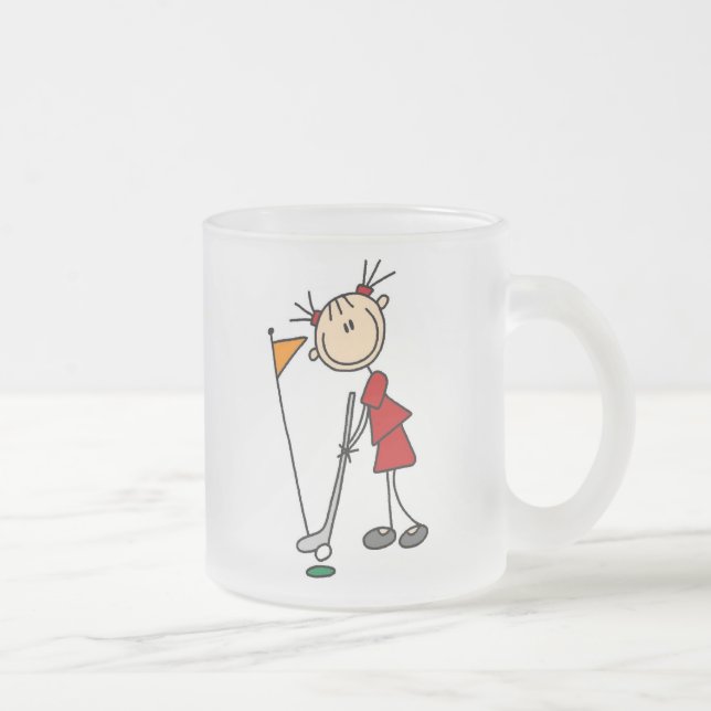Tasse Givré Chiffre femelle golfeur de bâton (Droit)