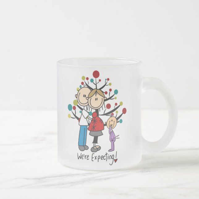 Tasse Givré Chiffres de bâton Fille des parents attendus (Droit)