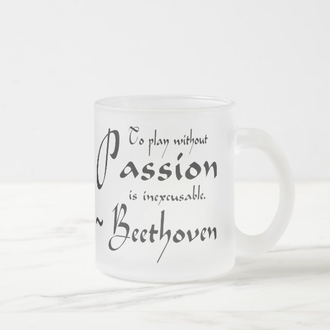 Tasse Givré Citation de passion de musique de Beethoven (Droit)