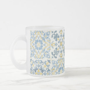 Tasse Givré Citron en carrelage bleu italien
