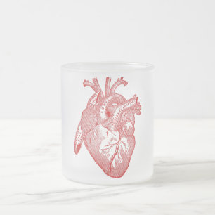 Tasse Givré Coeur Anatomique Rouge