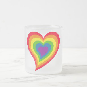Tasse Givré Coeur arc-en-ciel