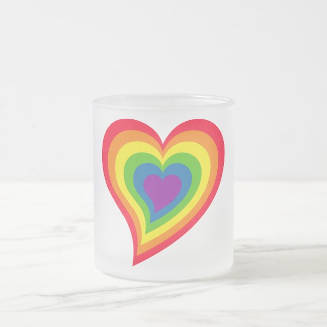 Tasse Givré Coeur arc-en-ciel (Centre)