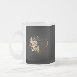 Tasse Givré Coeur aux papillons d'or