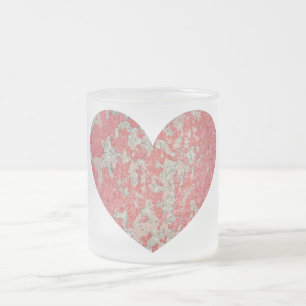 Tasse Givré Coeur de peinture rose Chippy
