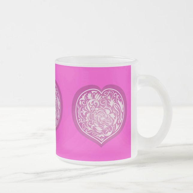 Tasse Givré Coeur rose (Droit)