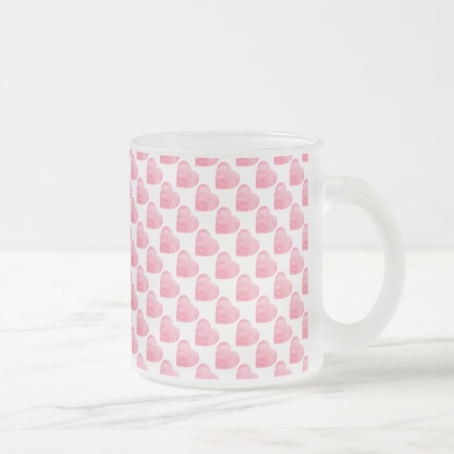 Tasse Givré Coeurs roses (Droit)