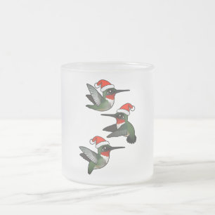 Tasse Givré Colibri à gorge rubis de Noël