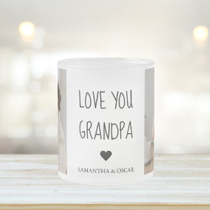 Tasse Givré Collage moderne Photo Love You Grand-père Meilleur