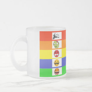 Tasse Givré Compteur d'humeur de consommation de café - Visage