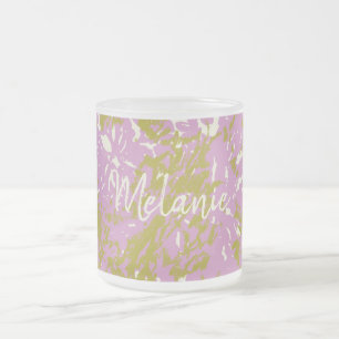 Tasse Givré Conception botanique rose élégante personnalisée  