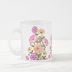Tasse Givré Conception de fleurs à l'aquarelle-34063