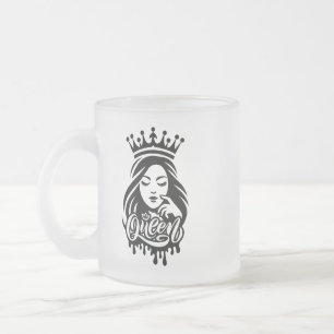Tasse Givré Conception de Reine – Couronne Royale Élégante