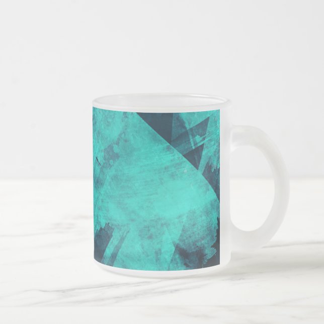 Tasse Givré Cool Abstrait Jagged Blue Art (Droit)