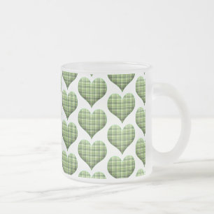 Tasse Givré Cool Green White Hearts St.Patrick's Day Holiday