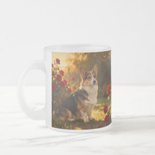 Tasse Givré Corgi dans les Roses I