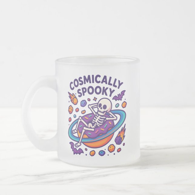 Tasse Givré Cosmically Spooky Design Space Skeleton Halloween (Gauche)