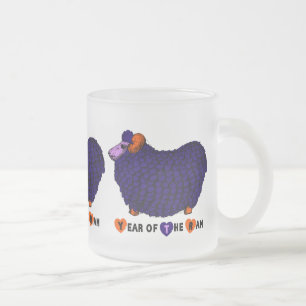 Tasse Givré Courme pourpre Chinois Année Zodiac Verre dépoli M