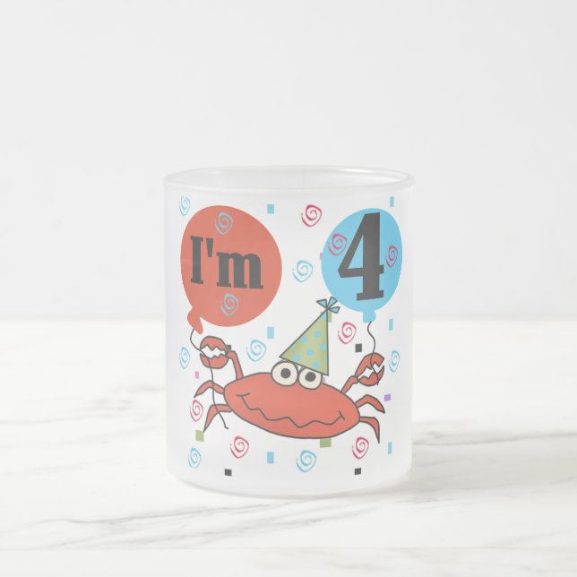 Tasse Givré Crabe 4e anniversaire Tshirts et cadeaux (Centre)