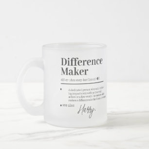 Tasse Givré Créateur de différence personnalisé, cadeau d'appr