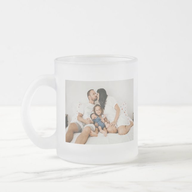 Tasse Givré Créez votre propre photo personnalisée de famille (Gauche)