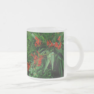 Tasse Givré Crocosmia Rouge Design Floral