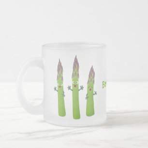 Tasse Givré Cute asperges chantant un trio végétal dessin anim