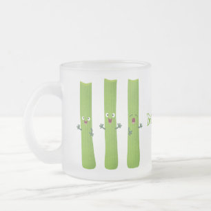 Tasse Givré Cute céleri bâtons trio caricature légumes