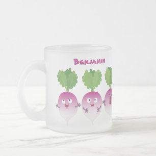 Tasse Givré Cute turnip légumes trio chanter dessin animé