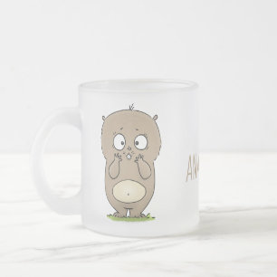 Tasse Givré Dessin animé de hamster gros adorable oublieux