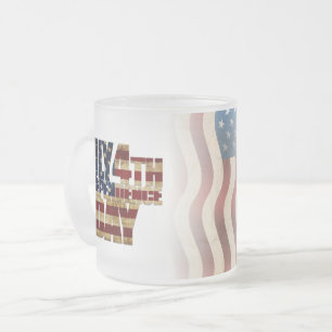 Tasse Givré Dessin de drapeau patriotique du 4 juillet