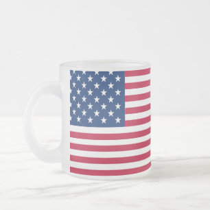 Tasse Givré Dessin de fierté du drapeau américain USA