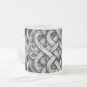 Tasse Givré Détaillierte Schwarz-Weißer keltischer Knoten 0001