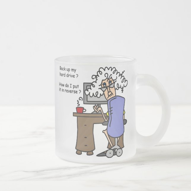 Tasse Givré Disque Dur Sauvegarde Humoristique (Droit)