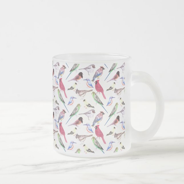 Tasse Givré Divers oiseaux en aquarelle - adorables oiseaux de (Droit)
