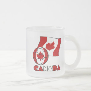 Tasse Givré Drapeau canadien avec ballon de soccer