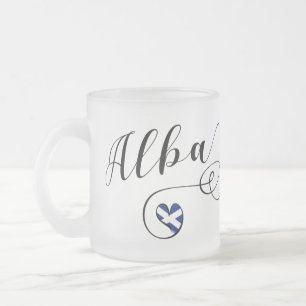 Tasse Givré Drapeau écossais en coeur, Alba, Scots Gaelic
